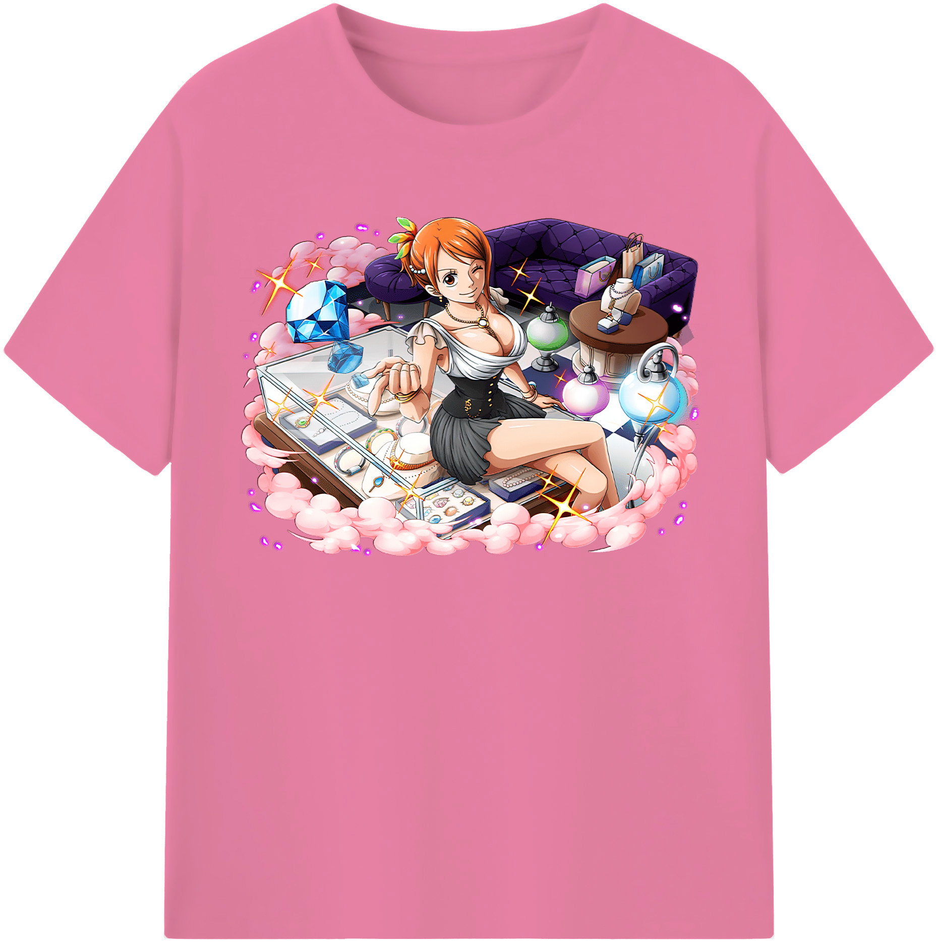 ワンピース ナミ ONE PIECE Nami 綿100％半袖Tシャツ（フロントプリント）